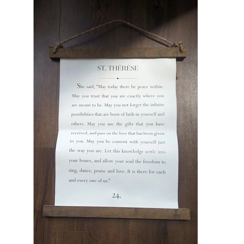 St. Therese Quote Wood Framed Wall Decor Religious Scripture Art‎